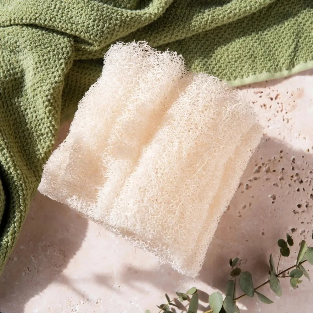 Natural Raw Loofah For Bathing Exfoliating New